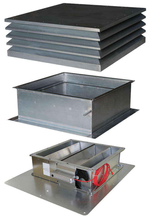 JK-180 HVL-dB – Roof vent with blades and direct current motor-activated ventilation flap