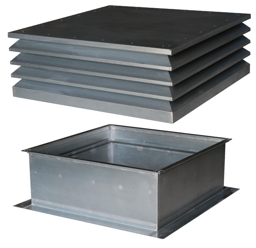 HVL-S – Roof vent hood with blades made of galvanised steel